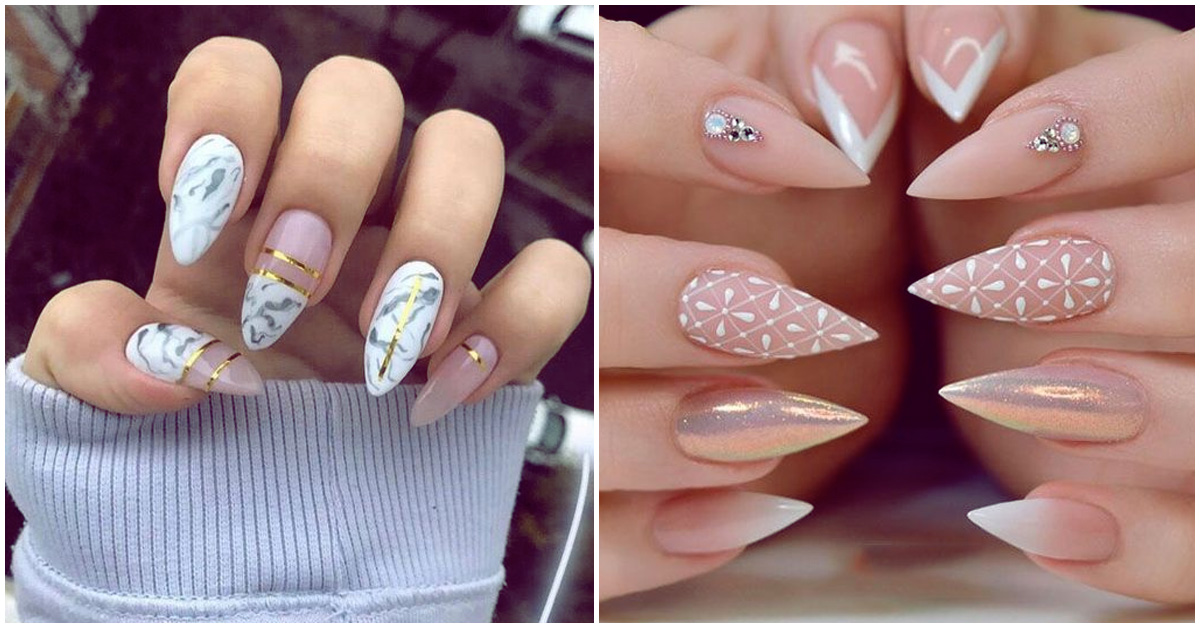 Diseños increíbles en uñas puntiagudas; ¿te gustan?