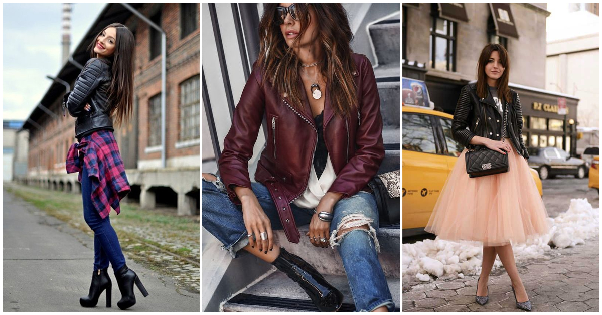Cómo utilizar una leather jacket para verte sexy