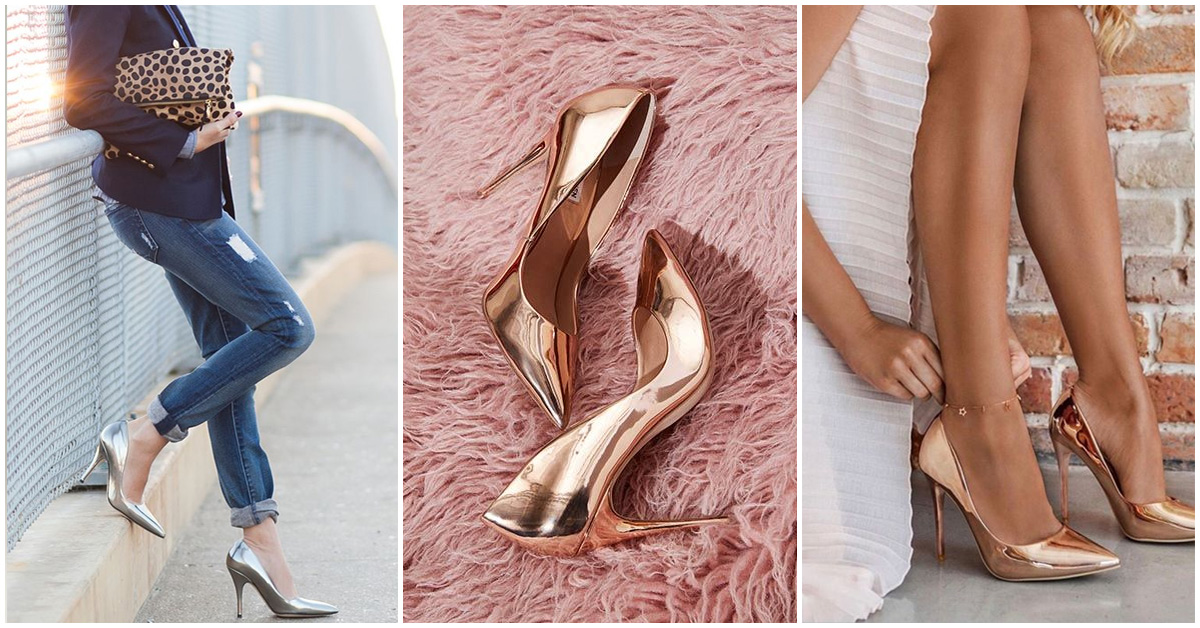Tacones metálicos: ¿Cómo combinarlos?