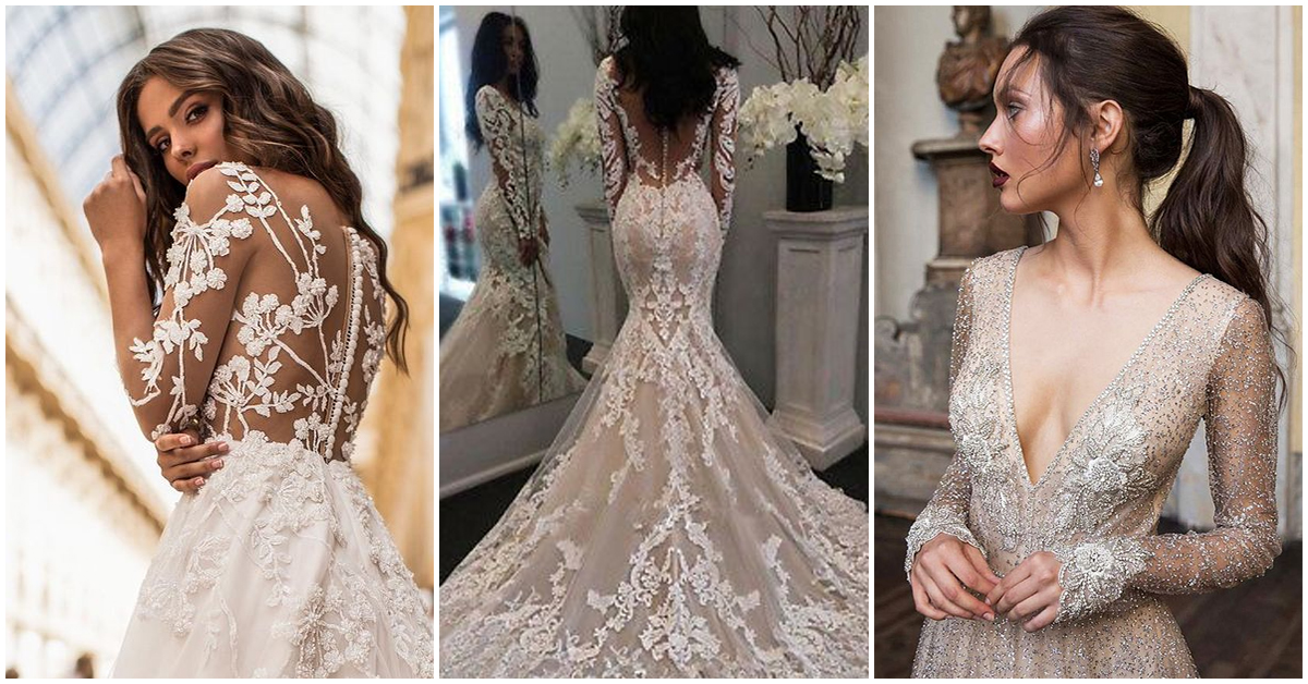 Vestidos de novia con manga larga para esta temporada
